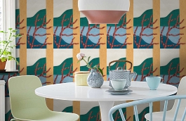 Обои KS6001 фото в интерьере кухни превью