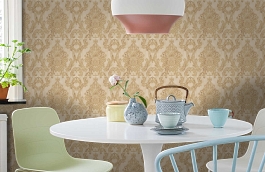 Обои NL-05-04-1 фото в интерьере кухни превью