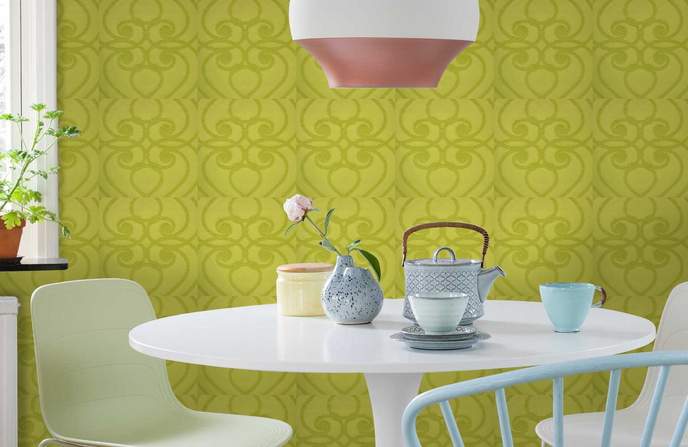 Обои 9429 фото в интерьере кухни