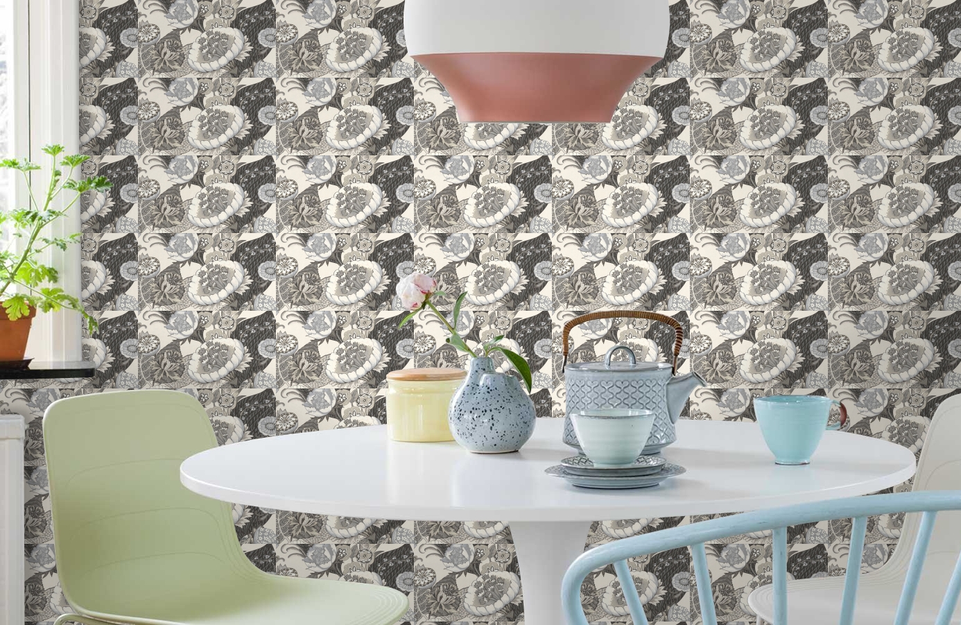 Обои 803617 фото в интерьере кухни