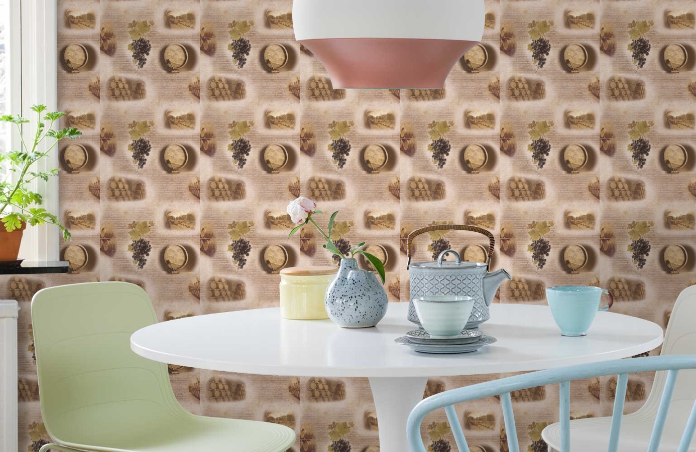 Обои 858600 фото в интерьере кухни