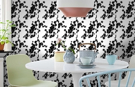 Обои 1966-1 фото в интерьере кухни превью