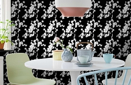 Обои 1966-2 фото в интерьере кухни превью