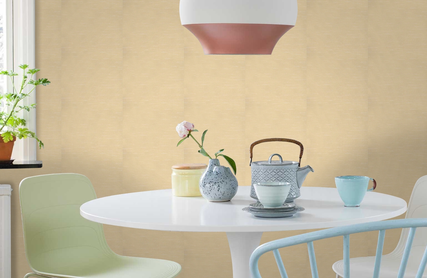 Обои 4830-4 фото в интерьере кухни