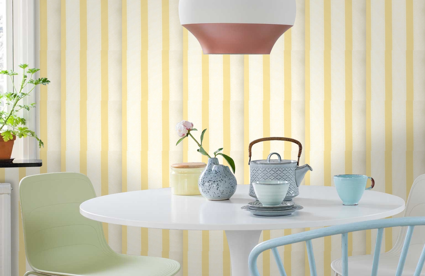 Обои 4831-4 фото в интерьере кухни