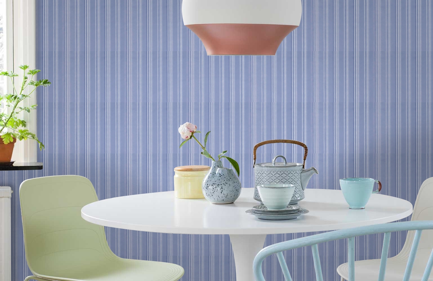 Обои 4837-1 фото в интерьере кухни