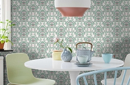 Обои 5283-4 фото в интерьере кухни превью