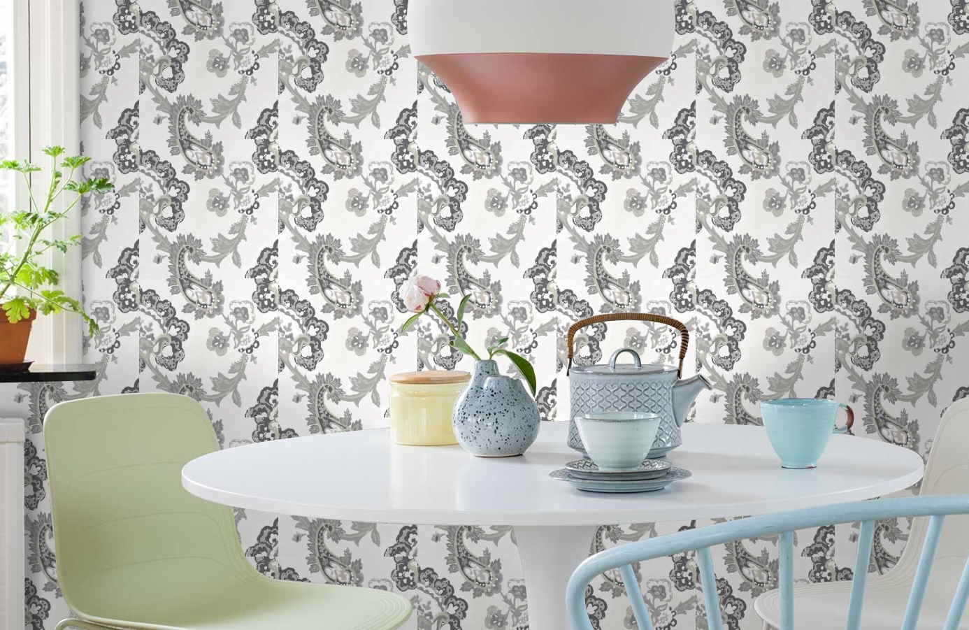 Обои 72260103 фото в интерьере кухни