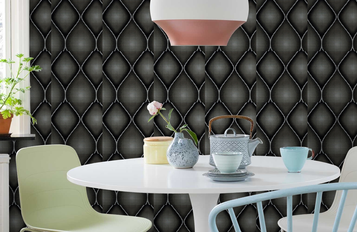 Обои 72320115 фото в интерьере кухни