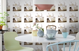 Обои M1003-1 фото в интерьере кухни превью