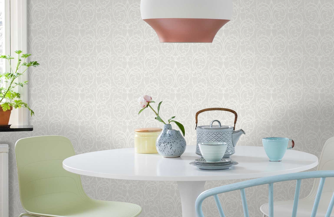 Обои МТ81112 фото в интерьере кухни