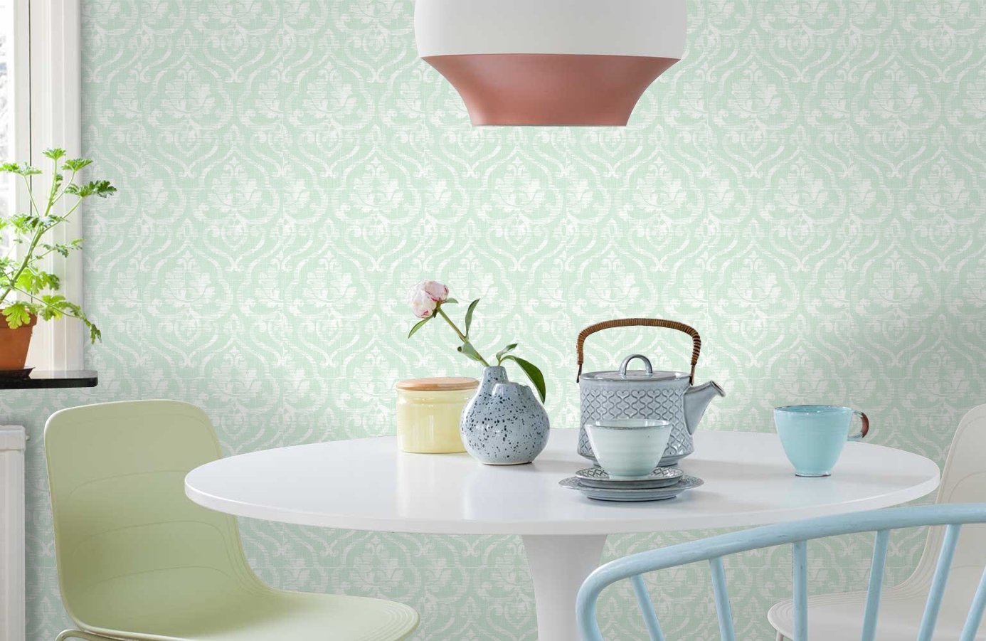 Обои МТ81904 фото в интерьере кухни