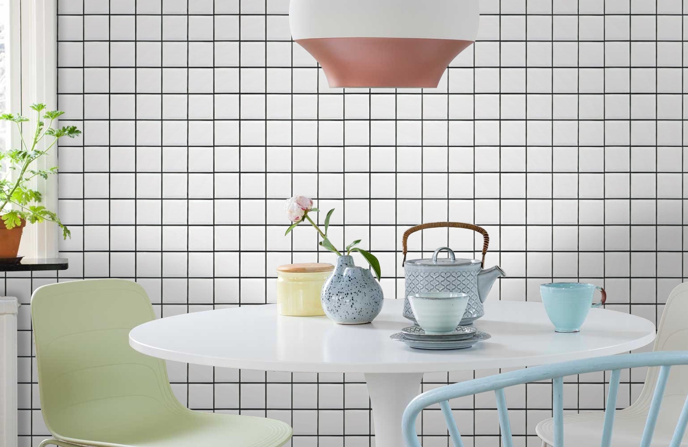 Обои E022201-0 фото в интерьере кухни