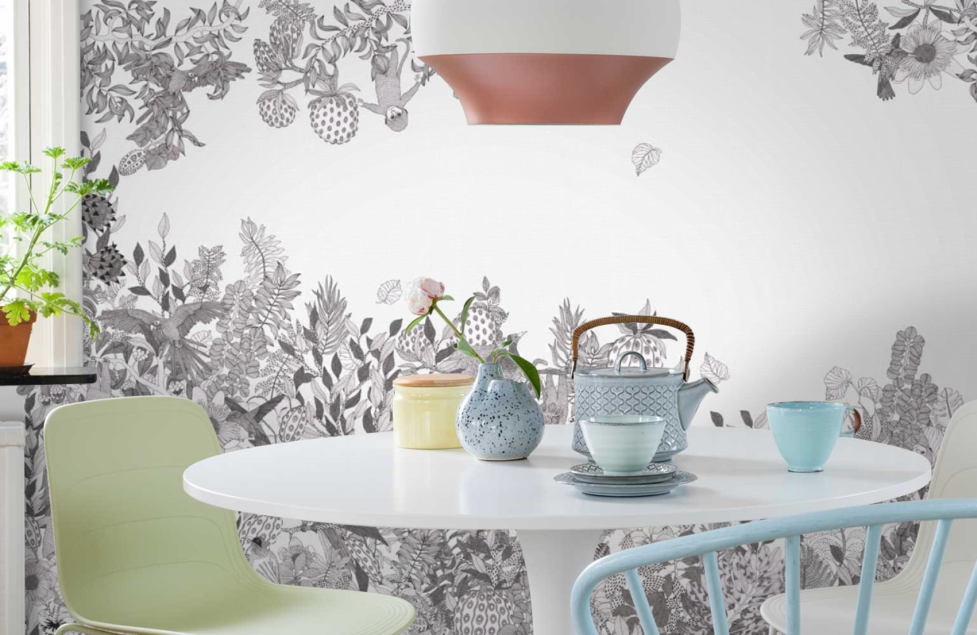 Обои E040704-13 фото в интерьере кухни