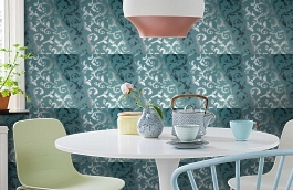 Обои 1328-40 фото в интерьере кухни превью