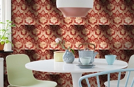 Обои 1330-14 фото в интерьере кухни превью