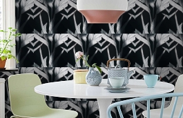 Обои 1331-20 фото в интерьере кухни превью