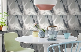 Обои 1331-44 фото в интерьере кухни превью