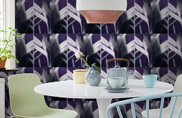 Обои 1331-51 фото в интерьере кухни превью