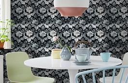 Обои 1332-36 фото в интерьере кухни превью