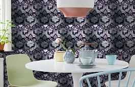 Обои 1332-50 фото в интерьере кухни превью