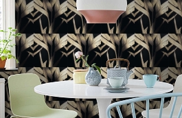 Обои 1765-16 фото в интерьере кухни превью