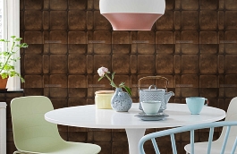 Обои Colonial Leather CO03 фото в интерьере кухни превью