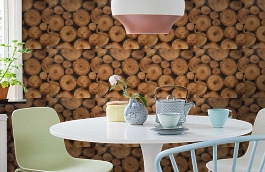 Обои Lumberjack Timber LM01 фото в интерьере кухни превью