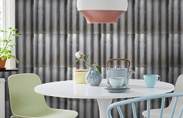 Обои Palmer Steel PA02 фото в интерьере кухни превью