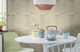 Обои Plantatiom Linen PL01 фото в интерьере кухни превью