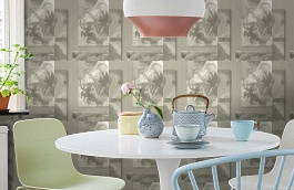 Обои Rockefeller B Multi фото в интерьере кухни превью