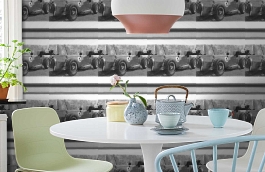 Обои Studio C Charcoal фото в интерьере кухни превью