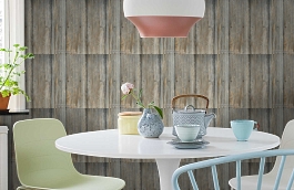 Обои Timber Driftwood TI04 фото в интерьере кухни превью