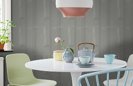 Обои Trianon Charcoal TR01 фото в интерьере кухни превью