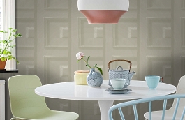 Обои Trianon Taupe TR05 фото в интерьере кухни превью