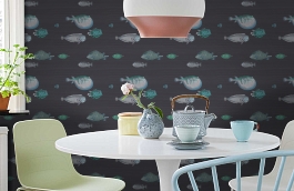 Обои 114-16032 фото в интерьере кухни превью