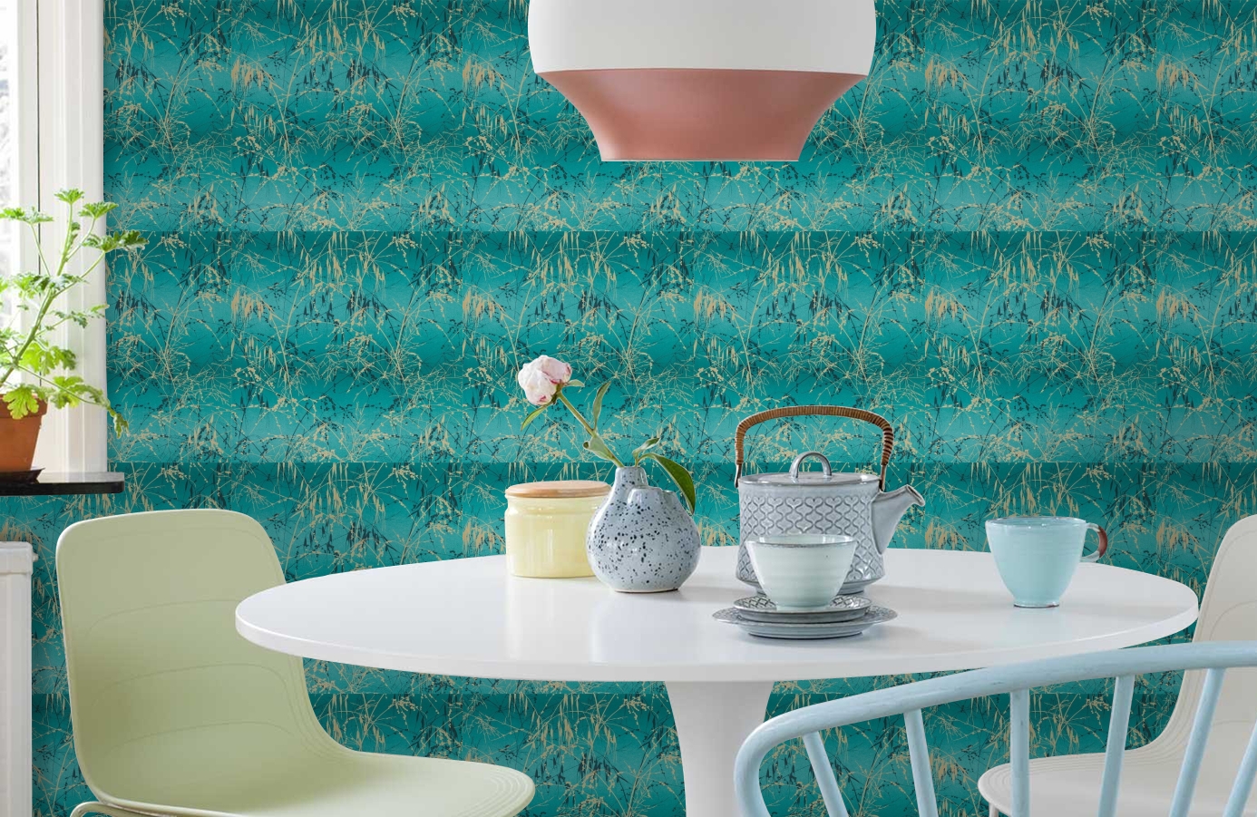 Обои 111404 фото в интерьере кухни