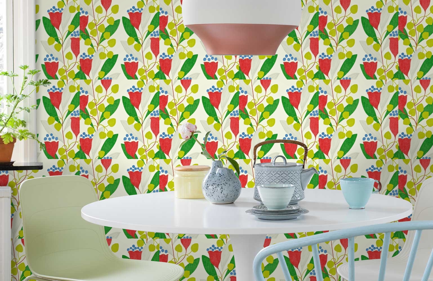 Обои DCFL211655 фото в интерьере кухни