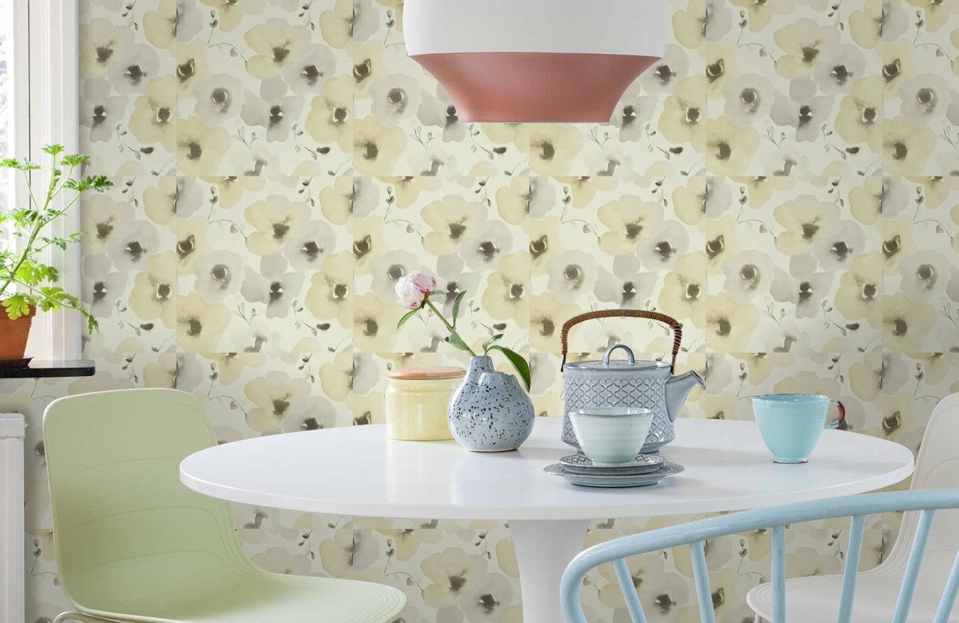 Обои DCFL211657 фото в интерьере кухни