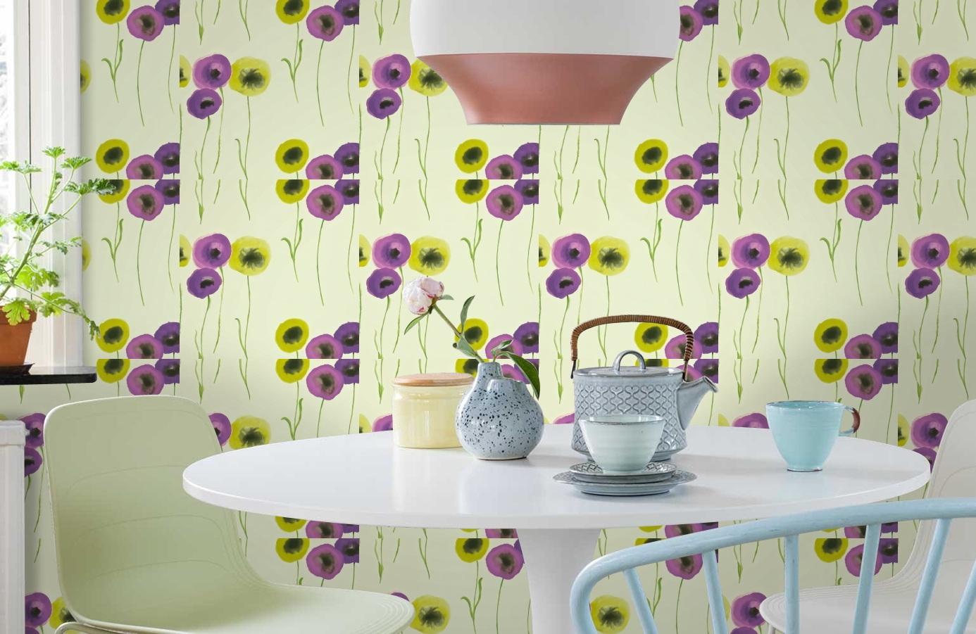 Обои DCFL211665 фото в интерьере кухни