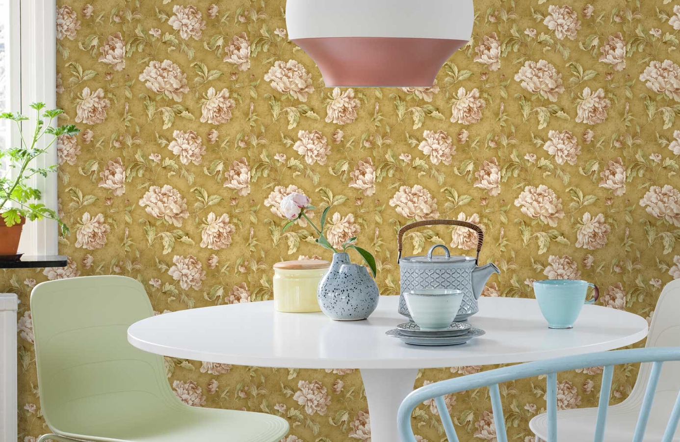 Обои MV70401 фото в интерьере кухни