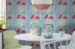 Обои W15.0018.W03 VESPAS.22 W- фото в интерьере кухни превью