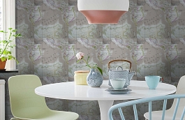 Обои W15.0032.W01 HOTELS W-01 фото в интерьере кухни превью