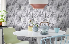 Обои W15 0039 W55 фото в интерьере кухни превью