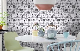 Обои W15 0040 W01 фото в интерьере кухни превью