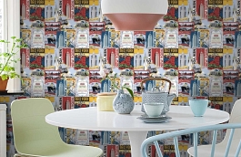 Обои W15 0044 W01 фото в интерьере кухни превью