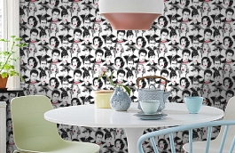 Обои W15 0056 W05 фото в интерьере кухни превью