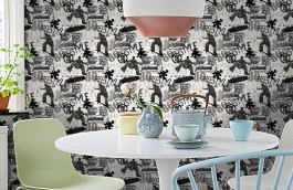 Обои W15 0063 W05 фото в интерьере кухни превью