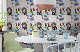 Обои W16.0007.W01 MISS.441 W-0 фото в интерьере кухни превью