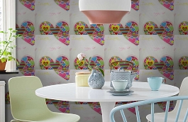 Обои W16.0010.W01 LOVE W-01 фото в интерьере кухни превью